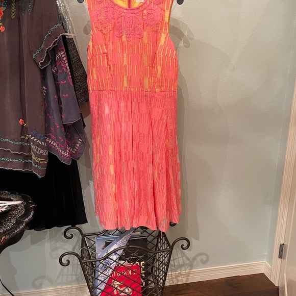 Tracy Reese dress peach & yellow - Picture 10 of 10